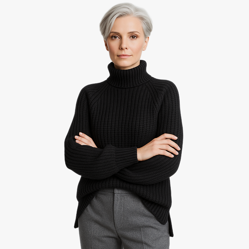 Ciepły modny sweter na chłodne dni