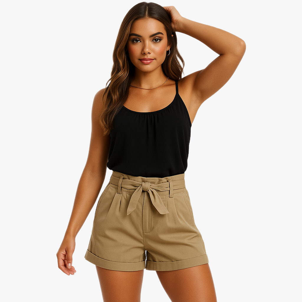 Lekkie damskie topy na lato z okrągłym dekoltem