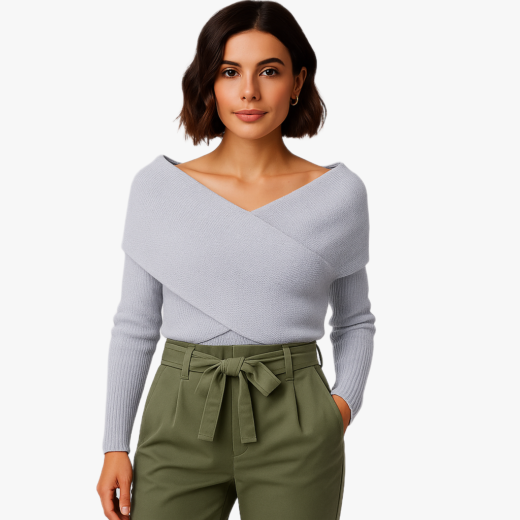 Stylowy komfortowy szal z rękawami dla kobiet