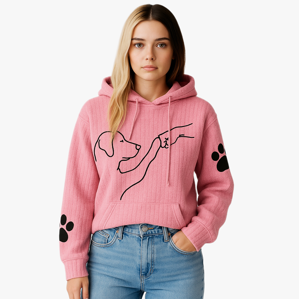 Ciepły wygodny sweter z kapturem na co dzień