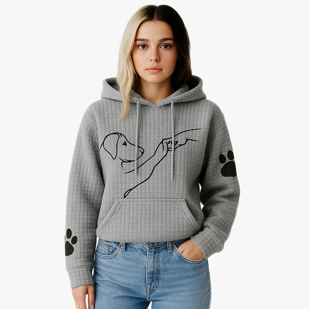 Ciepły wygodny sweter z kapturem na co dzień