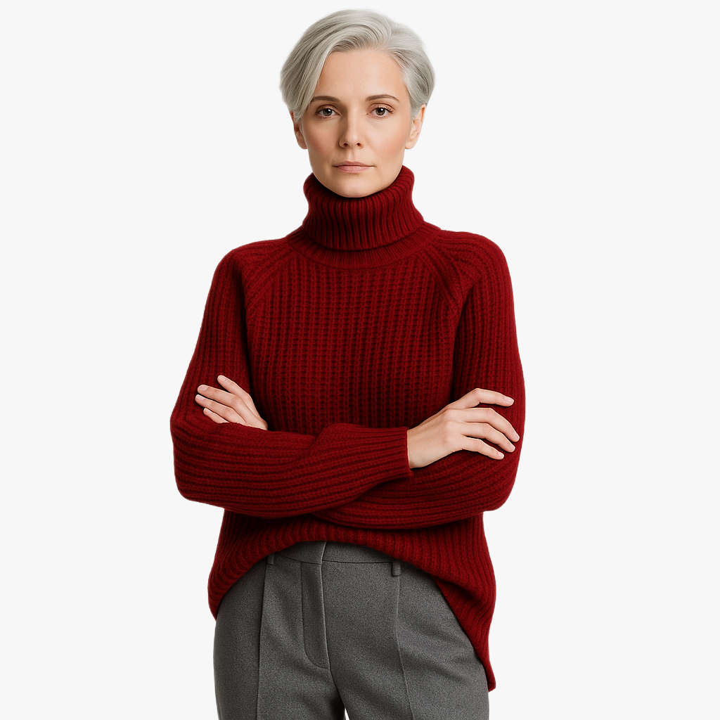 Ciepły modny sweter na chłodne dni