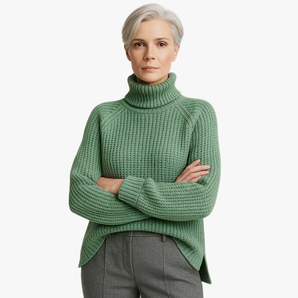 Ciepły modny sweter na chłodne dni