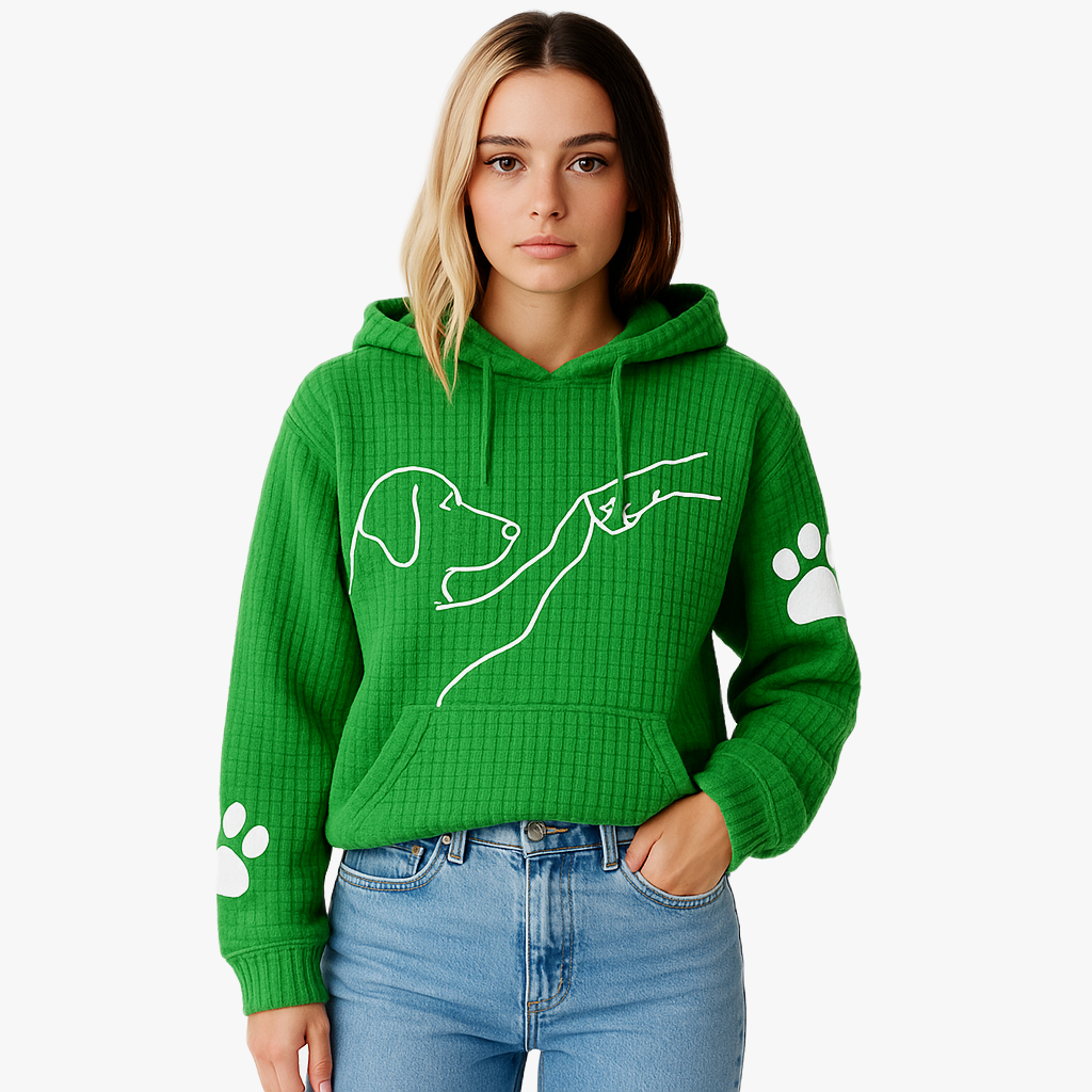 Ciepły wygodny sweter z kapturem na co dzień